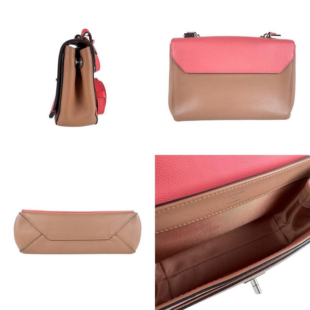 Louis Vuitton Bag Silver Leather 2way Lockme Pink II Shoulder Silver Pink